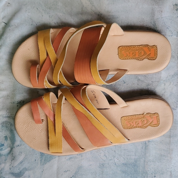 Kork-Ease Shoes - Korks Kork-Ease Strappy 2 Color Toe Ring Sandals